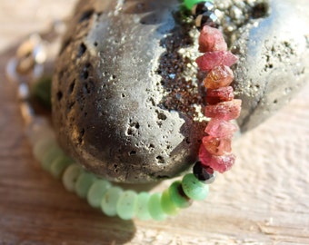 Wanderlust Bracelet/ Raw tourmaline