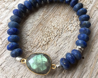 Lapis and Labradorite bracelet