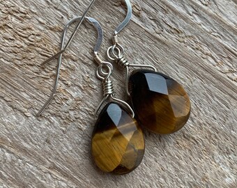 Tigers eye earrings