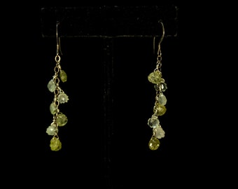 Handcrafted Prehnite and Sterling Silver Earrings