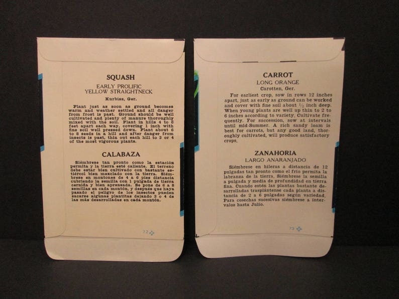 Vintage Seed Packet, Colorful Vegetable Seed Envelopes, Spring Gardening, Paper Ephemera image 5