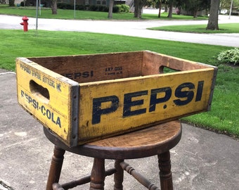 Vintage Pepsi Crate, Soda Pop Bottle Wood Carrier