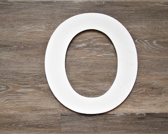 Industrial Letter O, 12 Inch Vintage Metal Letter O, Gallery Wall Letter