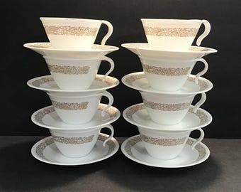 Tazas de café con platillo Woodland Crossover de Corelle by Corning Ware (8 unidades disponibles)