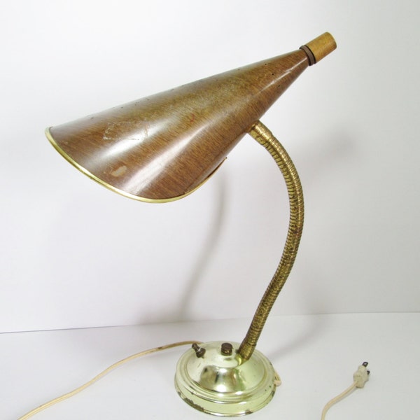 Reserved for CM//////Vintage Desk Lamp Metal Gooseneck Lamp Metal Desk Light