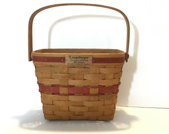 Longaberger Christmas Collection 1989 Edition Holiday Memory Basket