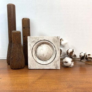 Bullseye Plinth Block, Architectural Salvage, Farmhouse Decor image 1