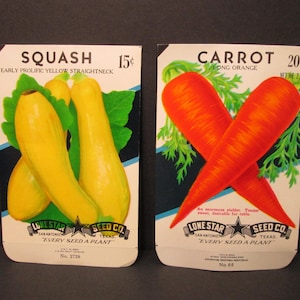 Vintage Seed Packet, Colorful Vegetable Seed Envelopes, Spring Gardening, Paper Ephemera image 4