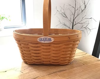 Cesta grande ovalada del Club de Coleccionistas de Longaberger, Celebración del Centenario 2000