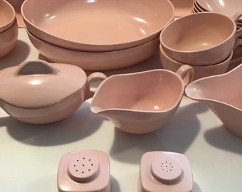 Melmac Dishes Pink Set 25 Pieces