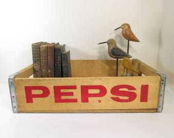 Vintage Pepsi Crate, Marion, 1978 Pepsi Cola Wood Crate