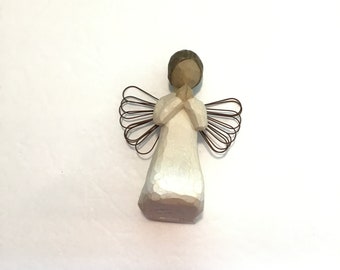 Willow Tree Figurine Angel of Prayer Doll Dark skin