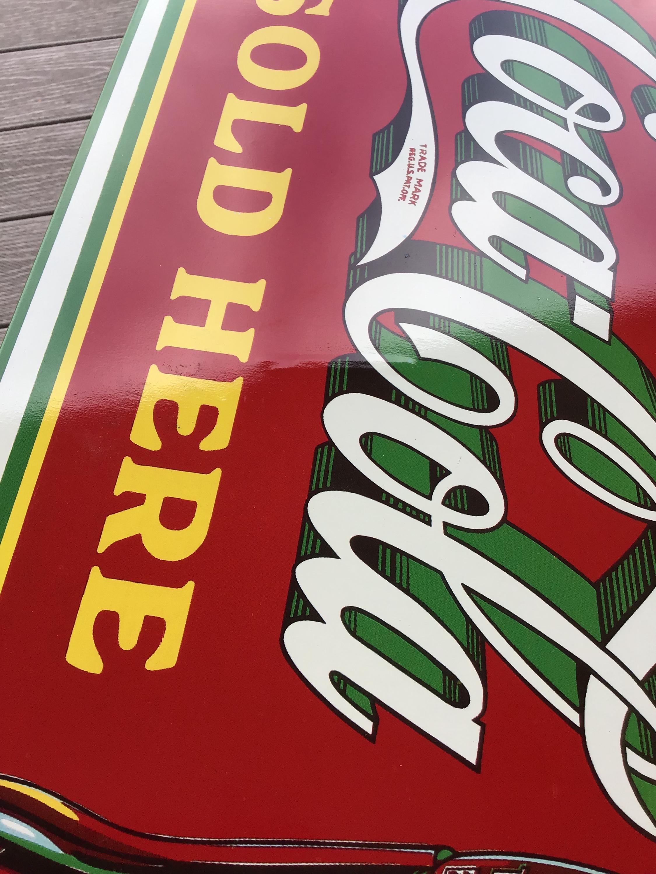 Coca-Cola アイスコールドサイン 1989年製　　なんちゃん Drink Coca-Cola Ice Cold' Tin Advertising Sign | Vogt Auction