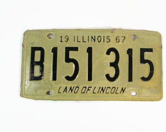Illinois License Plate 1967, B151 315