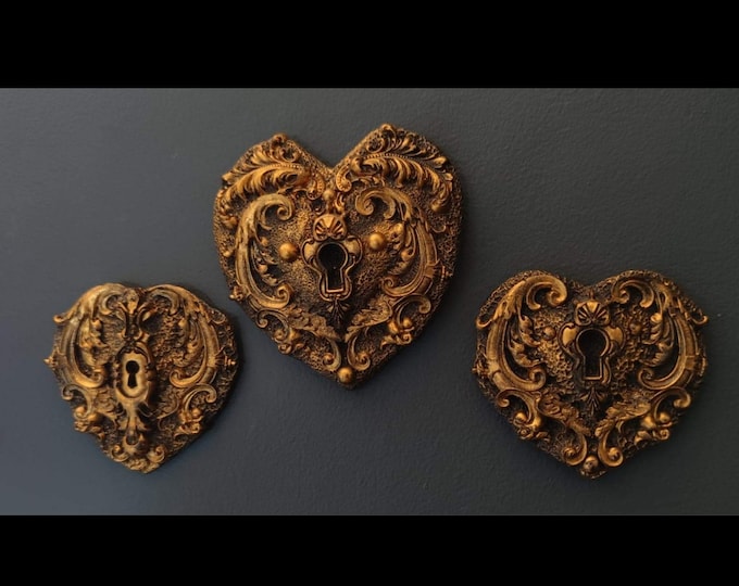 Ancient Chambers - Ornate Heart Lock Set Of 3