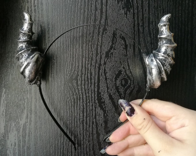 Demon Horns Headband Etsy