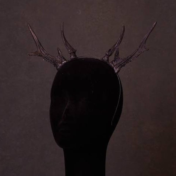 Black Double Antler Headband