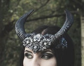 Elegant Black Horned headdress