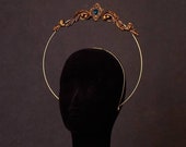 Gold Crystal Ring Halo