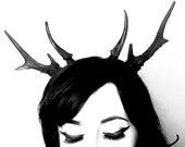 Black Double Antler Headband