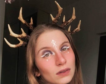 Natural Triple Antler Headband Set 2 - Made To Order