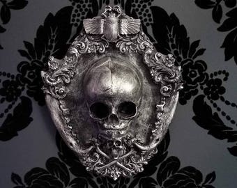 Resin Cast Fetus Skull Wall Plaque