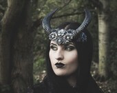 Elegant Black Horned headdress