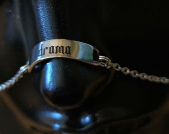 Engraved Silver Drama Chain Nose Armour