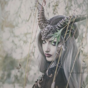 Silver Succubus Faux Horn Headdress image 4