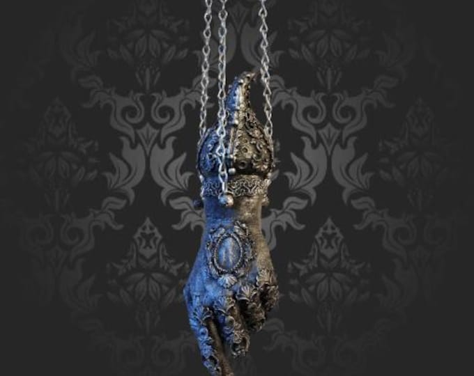 Hanging Witch Hand – Resin Goth Decor with Chains