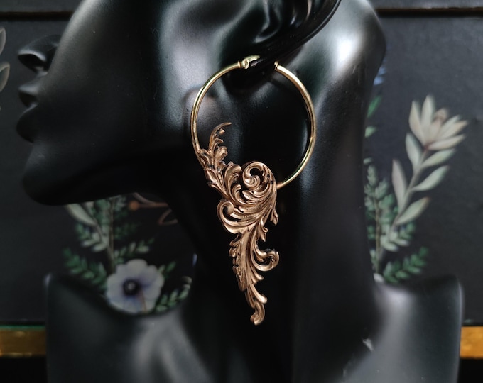 Large Hoop Filigree Earrings