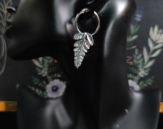 Hoop Fern Earrings (L)