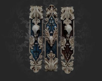 Ivory Bird/Bat Victoriana plaque