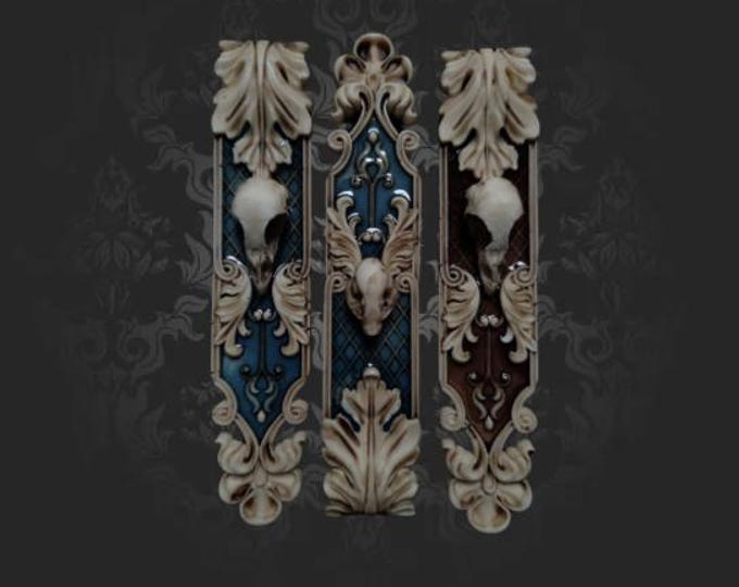 Ivory Bird/Bat Victoriana plaque
