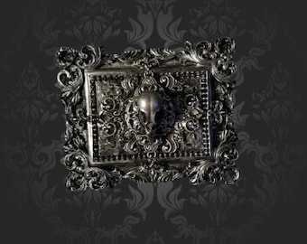 Macabre Mini Wall Art Bird Skull Frame