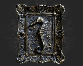 Macabre Mini Wall Art Seahorse Frame