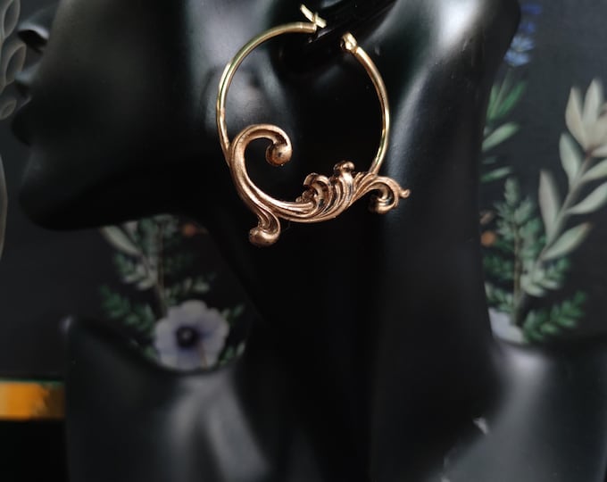 Large Hoop Filigree Earrings