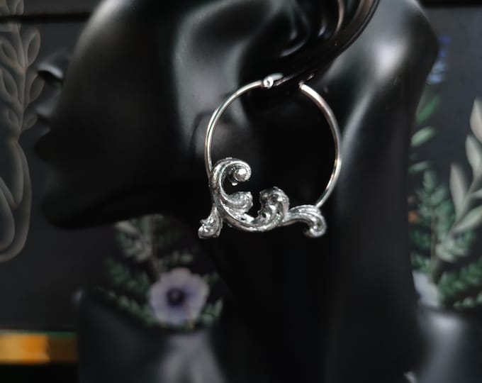 Large Hoop Filigree Earrings