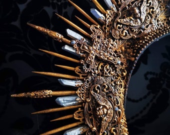 Golden Madonna Halo Crown: Angels and Crystals | Hysteria Machine | OS il_fullxfull.4794291509_34h9.jpg main image 4