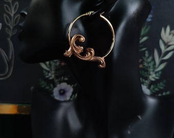 Large Hoop Filigree Earrings