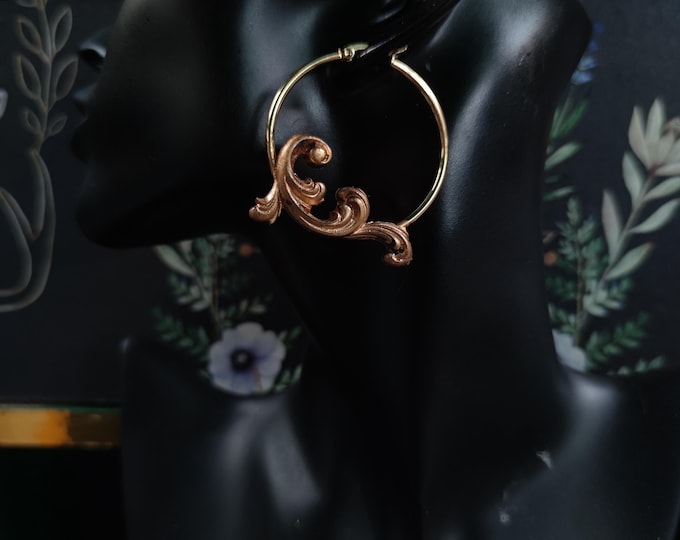 Large Hoop Filigree Earrings