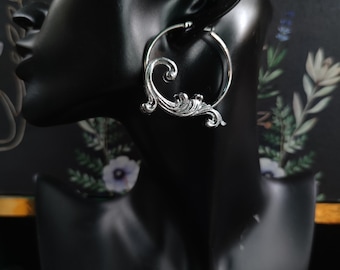 Large Hoop Filigree Earrings