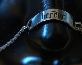 Engraved Silver Heretic Chain Nose Armour
