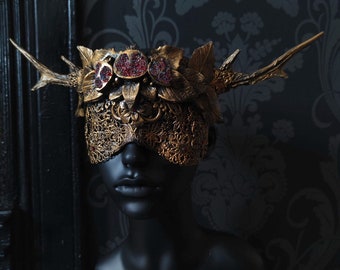 Gold Horned Pomegranate Mask