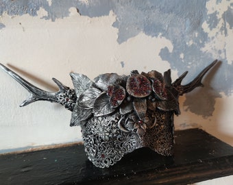 Silver Horned Pomegranate Mask