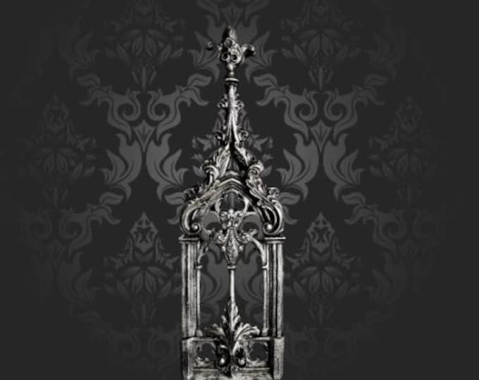 Silver Fleur de Lis Abbey Wall Art