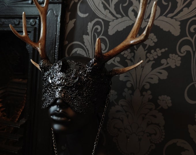 Cryptid Mask Natural Antlers
