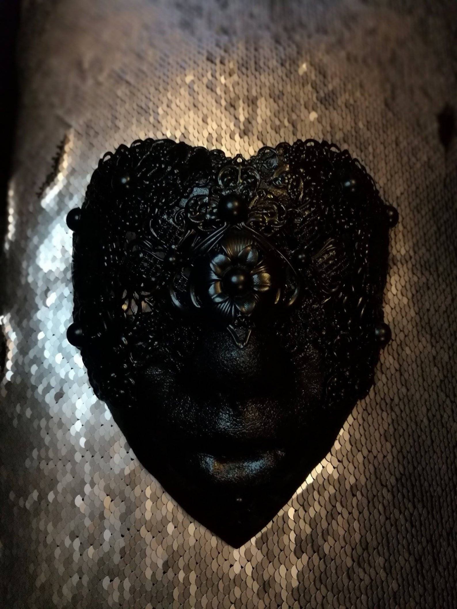 Blind Heart Shaped Mask Etsy UK