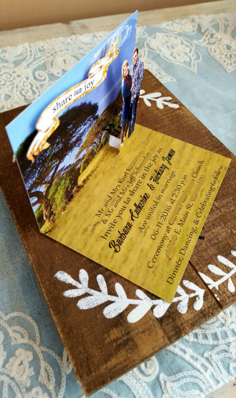 50 Custom Pop up Save the Dates or Invitations