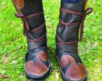Celtic Leather Moccasins, Women's Moccasins, Moccasins Women, Leather Moccasins, Men's Moccasins, Viking Boots, Moccasins Men, Moccasins